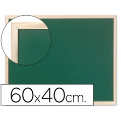 PIZARRA VERDE Q-CONNECT MARCO DE MADERA 60X40 CM SIN REPISA KF03584 27523