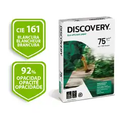 PAPEL FOTOCOPIADORA DISCOVERY DIN A3 75 GRS. PAPEL MULTIUSO INK-JET Y LASER-PAQ. DE 500 HJ 28241
