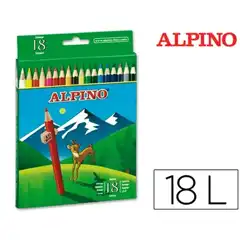 LAPICES DE COLORES ALPINO 656 CAJA DE 18 COLORES LARGOS AL010656 28328