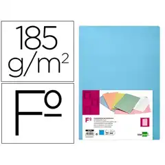 SUBCARPETA LIDERPAPEL Fº CELESTE INTENSO 180G/M2 SC04 29019