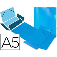 Material CARPETA BEAUTONE A5 AZUL PP GOMA Y SOLAPAS 34972 29308