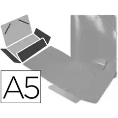 Material CARPETA BEAUTONE A5 INCOLORA PP GOMA Y SOLAPAS 34974 29310