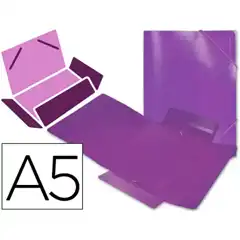 Material CARPETA BEAUTONE A5 VIOLETA PP GOMA Y SOLAPAS 34976 29312