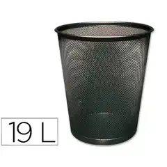 PAPELERA METALICA Q-CONNECT NEGRA REJILLA 295X345MM KF00871 29616 29616