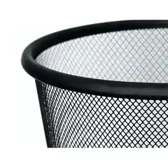 PAPELERA METALICA Q-CONNECT NEGRA REJILLA 295X345MM KF00871 29616 29616