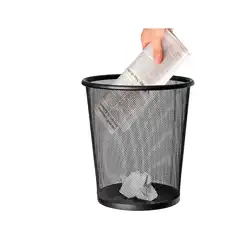 PAPELERA METALICA Q-CONNECT NEGRA REJILLA 295X345MM KF00871 29616 29616