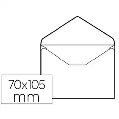 SOBRE LIDERPAPEL N.0 BLANCO TARJETA DE VISITA 70X105 ENGOMADO CAJA 100 UNDS.SB03 31913