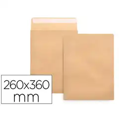 Material SOBRE LIDERPAPEL BOLSA N.12 KRAFT FÂº ESPECIAL 260X360MM TIRA DE SILICONA CAJA 250 UDS SB55 31944