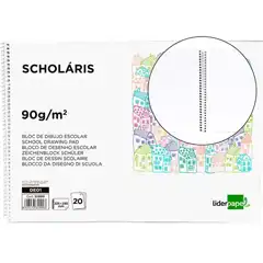 Material BLOC DIBUJO ARTISTICO A4 SIN RECUADRO 90GR LIDERPAPEL DE01 32009