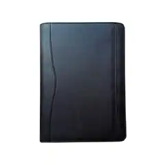 CARPETA PORTAFOLIOS A4 CREMALLERA CON BOLSA PARA MOVIL CALCULADORA Y TARJETERO NEGRO Q-CONNECT (32373)