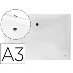 CARPETA LIDERPAPEL DOSSIER BROCHE 44244 PP DIN A3 TRANPARENTE TRANSLUCIDO DS32 32839