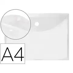 SOBRE A4 CIERRE VELCRO LIDERPAPEL TRANSPARENTE BY04 35995