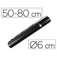 TUBO PORTAPLANOS PLASTICO LIDERPAPEL EXTENSIBLE 40 A 80 CM. DIAMETRO: 60 MM. COLOR ROJO (36143)