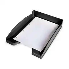 BANDEJA PLASTICO APILABLE NEGRO OPACO Q-CONNECT KF04189 36177