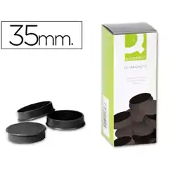 IMAN PARA SUJECION Q-CONNECT IDEAL PARA PIZARRAS MAGNETICAS35 MM NEGRO CAJA DE 10 UDS KF02644 36232