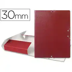 CAJA DE PROYECTOS LOMO 30MM ROJO CARTON GOFRADO LIDERPAPEL 37339