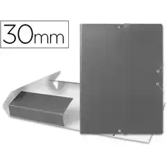 CAJA DE PROYECTOS LOMO 30MM GRIS CARTON GOFRADO LIDERPAPEL 37340