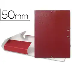 CAJA DE PROYECTOS LOMO 50MM ROJO CARTON GOFRADO LIDERPAPEL PJ54 37341