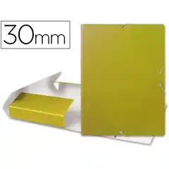 CAJA DE PROYECTOS LOMO 30MM CARTON GOFRADO AMARILLO LIDERPAPEL 37346