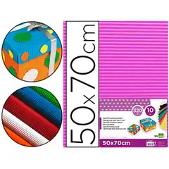 CARTON ONDULADO LIDERPAPEL 50 X 70CM 320G/M2 FUCSIA CN03 37637