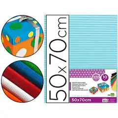 CARTON ONDULADO LIDERPAPEL 50 X 70CM 320G/M2 CELESTE CN11 37645