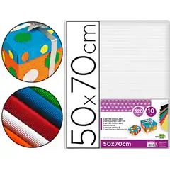 CARTON ONDULADO LIDERPAPEL 50 X 70CM 320G/M2 BLANCO CN01 37648