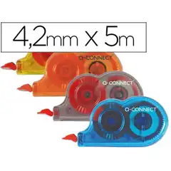 Material CORRECTOR Q-CONNECT CINTA MINI BLANCO 4,2 MM X 5 MT BOMBONERA DE 28 UDS KF27028 37736