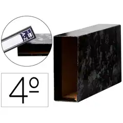 CAJA ARCHIVADOR LIDERPAPEL CLASSIC BLUE CUARTO APAISADO NEGRA CZ06 38056