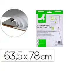 BLOC CONGRESO Q-CONNECT PAPEL AUTOADHESIVO 635X830 MM 30 HJ 70G/M2 KF37003 38280