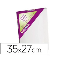 BASTIDOR LIDERCOLOR 5F LIENZO GRAPADO LATERAL ALGODON 100% MARCO PAWLONIA 1,8X3,8 CM BORDES MADERA 35X27 CM A30208-5F 43017