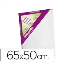 BASTIDOR LIDERCOLOR 15P LIENZO GRAPADO LATERAL ALGODON 100% MARCO PAWLONIA 1,8X3,8 CM BORDES MADERA 65X50 CM A30208-15P 43026
