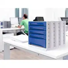 MODULO Q-CONNECT 6 CAJONES AZUL KF18431 43581 MODULO Q-CONNECT 6 CAJONES AZUL KF18431 43581