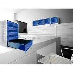 MODULO Q-CONNECT 6 CAJONES AZUL KF18431 43581 MODULO Q-CONNECT 6 CAJONES AZUL KF18431 43581