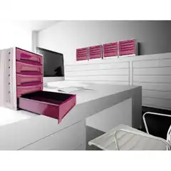 MODULO Q-CONNECT 6 CAJONES BURDEOS KF18433 43583 MODULO Q-CONNECT 6 CAJONES BURDEOS KF18433 43583
