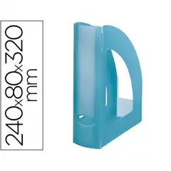 REVISTERO PLASTICO Q-CONNECT TURQUESA TRANSLUCIDO KF04214 43601
