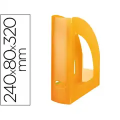 REVISTERO PLASTICO Q-CONNECT NARANJA TRANSLUCIDO KF04215 43603