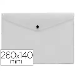 CARPETA LIDERPAPEL DOSSIER BROCHE PP TAMAÑO SOBRE AMERICANO 260X140MM TRANSPARENTE DS56 50392