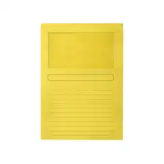 SUBCARPETA CARTULINA Q-CONNECT DIN A4 AMARILLA CON VENTANA TRANSPARENTE 120 G/M2 KF15244 53224