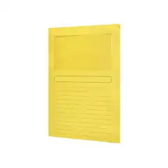SUBCARPETA CARTULINA Q-CONNECT DIN A4 AMARILLA CON VENTANA TRANSPARENTE 120 G/M2 KF15244 53224