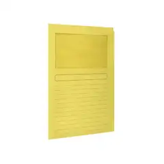 SUBCARPETA CARTULINA Q-CONNECT DIN A4 AMARILLA CON VENTANA TRANSPARENTE 120 G/M2 KF15244 53224