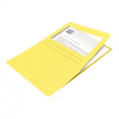 SUBCARPETA CARTULINA Q-CONNECT DIN A4 AMARILLA CON VENTANA TRANSPARENTE 120 G/M2 KF15244 53224