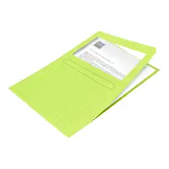 SUBCARPETA CARTULINA Q-CONNECT DIN A4 VERDE CON VENTANA TRANSPARENTE 120 GR KF15247 53227