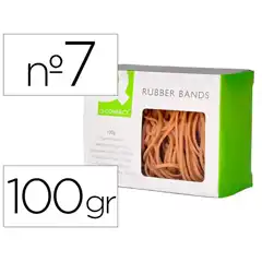 GOMILLAS ELASTICAS Q-CONNECT 100 GR NUMERO 7 70 X 2 MM KF14695 54312