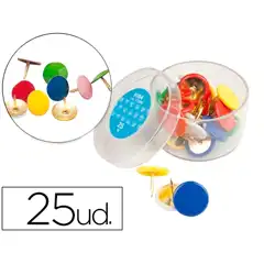 CHINCHETA LIDERPAPEL PLASTIFICADA COLORES SURTIDOS CAJA DE 25 UDS HI04 57286