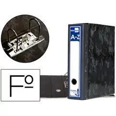 Material ARCHIVADOR DE PALANCA LIDERPAPEL CARTON FORRADO Fº JASPEADO NEGRO CON CAJA CLASSIC BLUE AZ50 58605