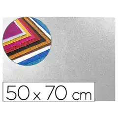 Material GOMA EVA CON PURPURINA LPP 50X70CM 60G/ M2 ESPESOR 2MM PLATA GE65 58658