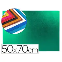 Material GOMA EVA CON PURPURINA LPP 50X70CM 60G/M2 ESPESOR 2 MM VERDE PAQ.10UDS GE69 58662