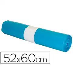 BOLSA BASURA DOMESTICA AZUL 52X60CM GALGA 70 ROLLO DE 20 UDS 10020208 59927