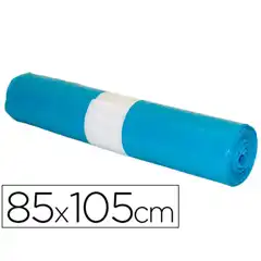 BOLSA BASURA INDUSTRIAL AZUL 85X105CM GALGA 110 ROLLO DE 10 UDS 10020302 59931