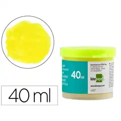 TEMPERA LIDERPAPEL ESCOLAR 40 ML AMARILLO LIMON TP57 62927